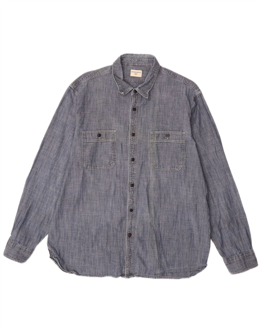 DOCKERS Herreskjorte Large Navy Blue