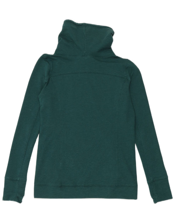 Under Armour Dame Roll Neck Sweatshirt Jumper UK 10 Small Green