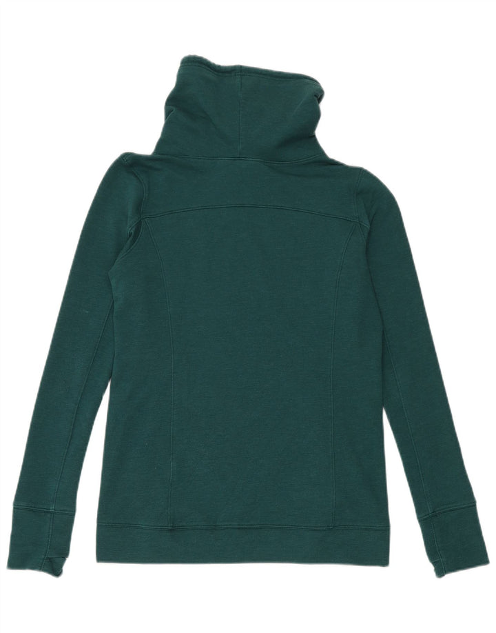 Under Armour Dame Roll Neck Sweatshirt Jumper UK 10 Small Green
