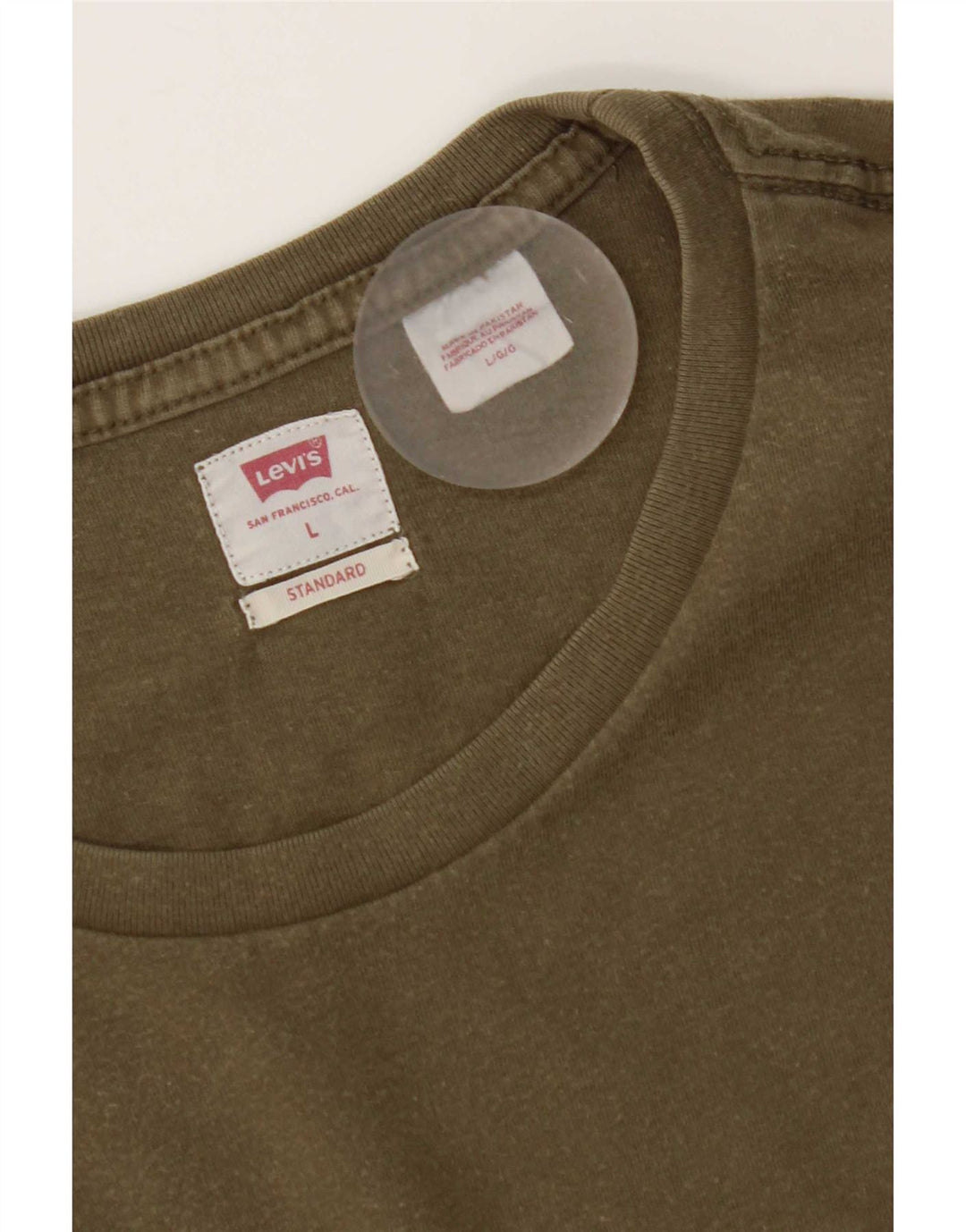 Levi's Herre Standard T-Shirt Top Stor Khaki Bomuld