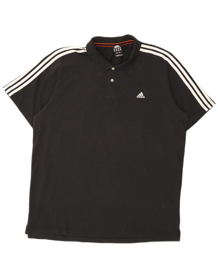 ADIDAS Herre Climalite Polo Shirt 2XL Sort Bomuld