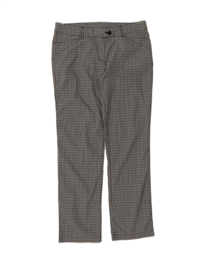 CHERVO Womens Straight Casual Trousers EU 38 Medium W32 L28 Grey Check Vintage Chervo and Second-Hand Chervo from Messina Hembry 