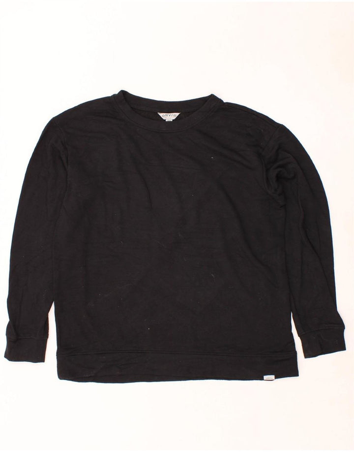 ORVIS Mens Sweatshirt Jumper Medium Black Modal Vintage Orvis and Second-Hand Orvis from Messina Hembry 