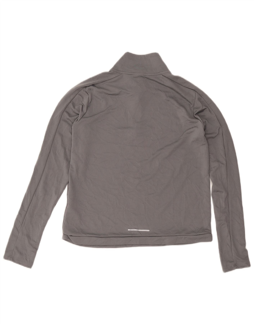 Nike Dame Dri Fit Pullover med lynlås-hals Træningsdragt Top UK 12 Medium Grå