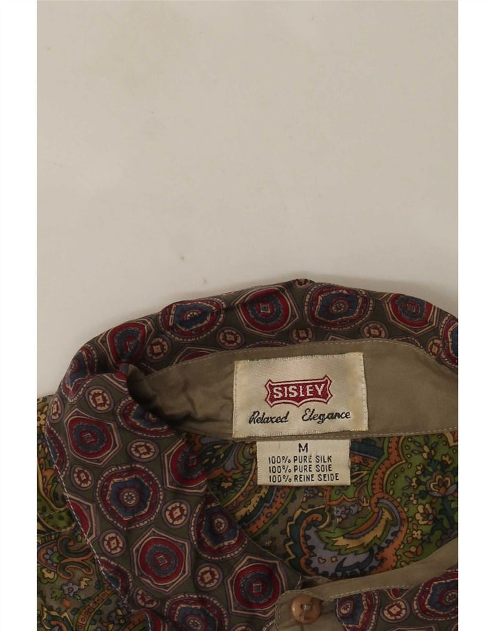 Sisley Kortærmet Herreskjorte Medium Beige Paisley Silk