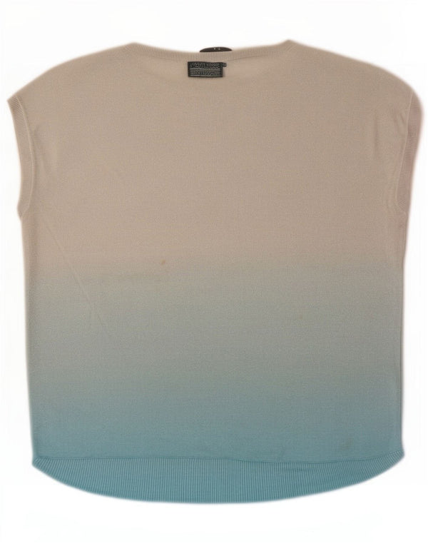 Oasis Womens Oversized Vest Top UK 10 Small Grey Colourblock Viscose