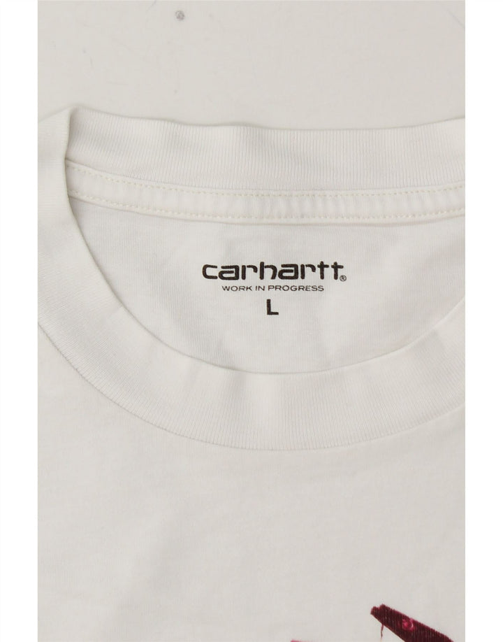 CARHARTT Herre grafisk T-shirt Top Stor hvid bomuld