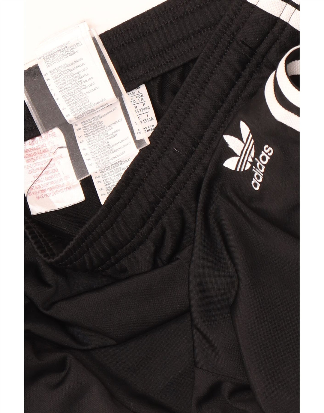Adidas Drenge Træningsdragt Bukser Joggers 13-14 År Sort Polyester