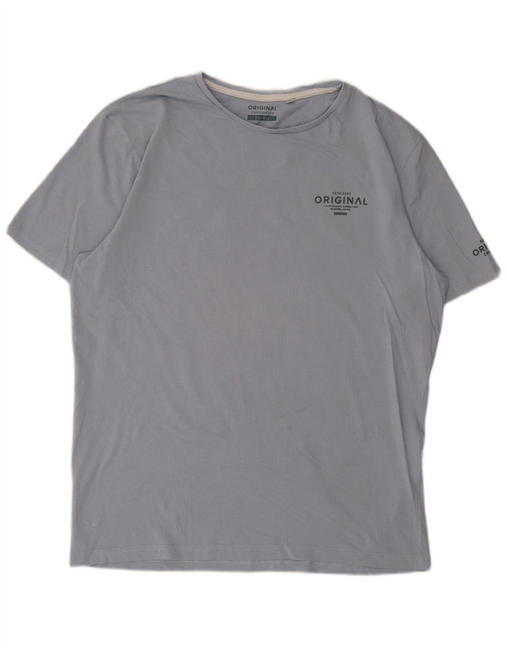 Jack & Jones Herre grafisk T-shirt Top XL Blå