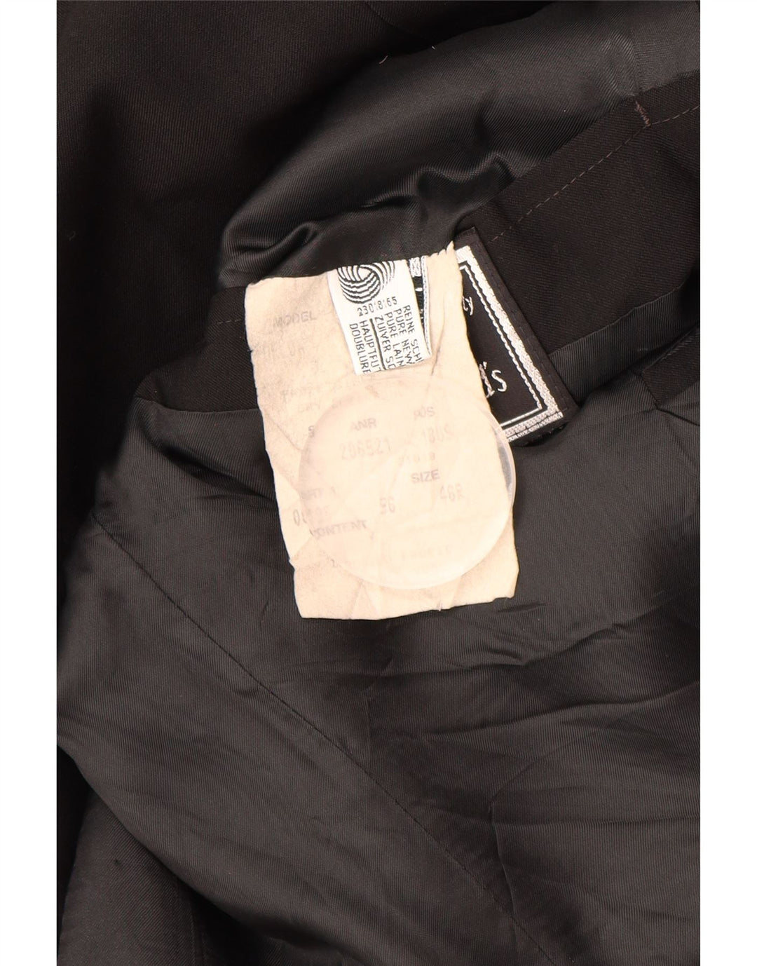 HUGO BOSS Herre 2-knaps blazerjakke EU 56 3XL Sort Ny Uld