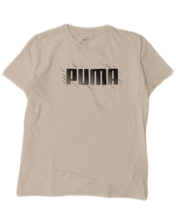 Puma drenge grafisk t-shirt top 13-14 år stor hvid bomuld