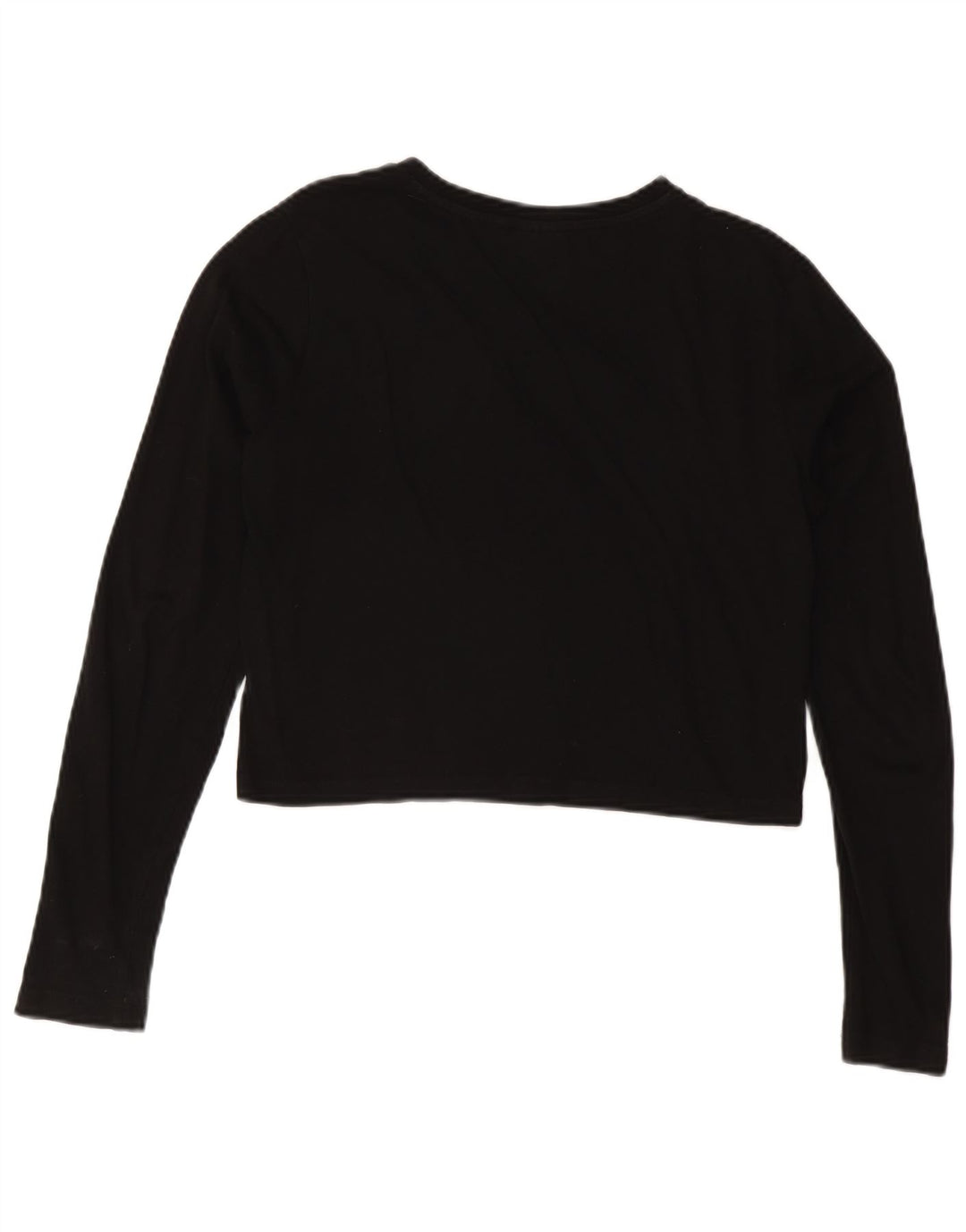 FILA Womens Crop Graphic Top Langærmet UK 14 Medium Black