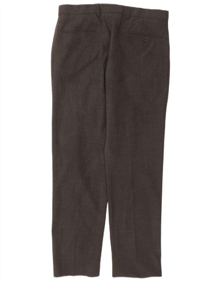Marks & Spencer Straight Suit Bukser til mænd W32 L31 Grå uld