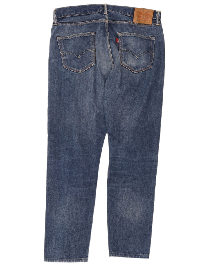Levi's Herre 501 lige jeans W34 L27 blå bomuld