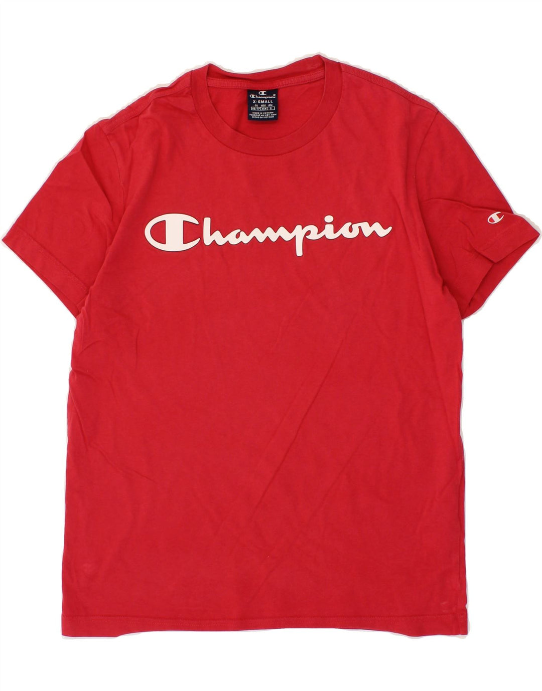 CHAMPION Mens Graphic T-Shirt Top XS Red Cotton Vintage Champion and Second-Hand Champion from Messina Hembry 