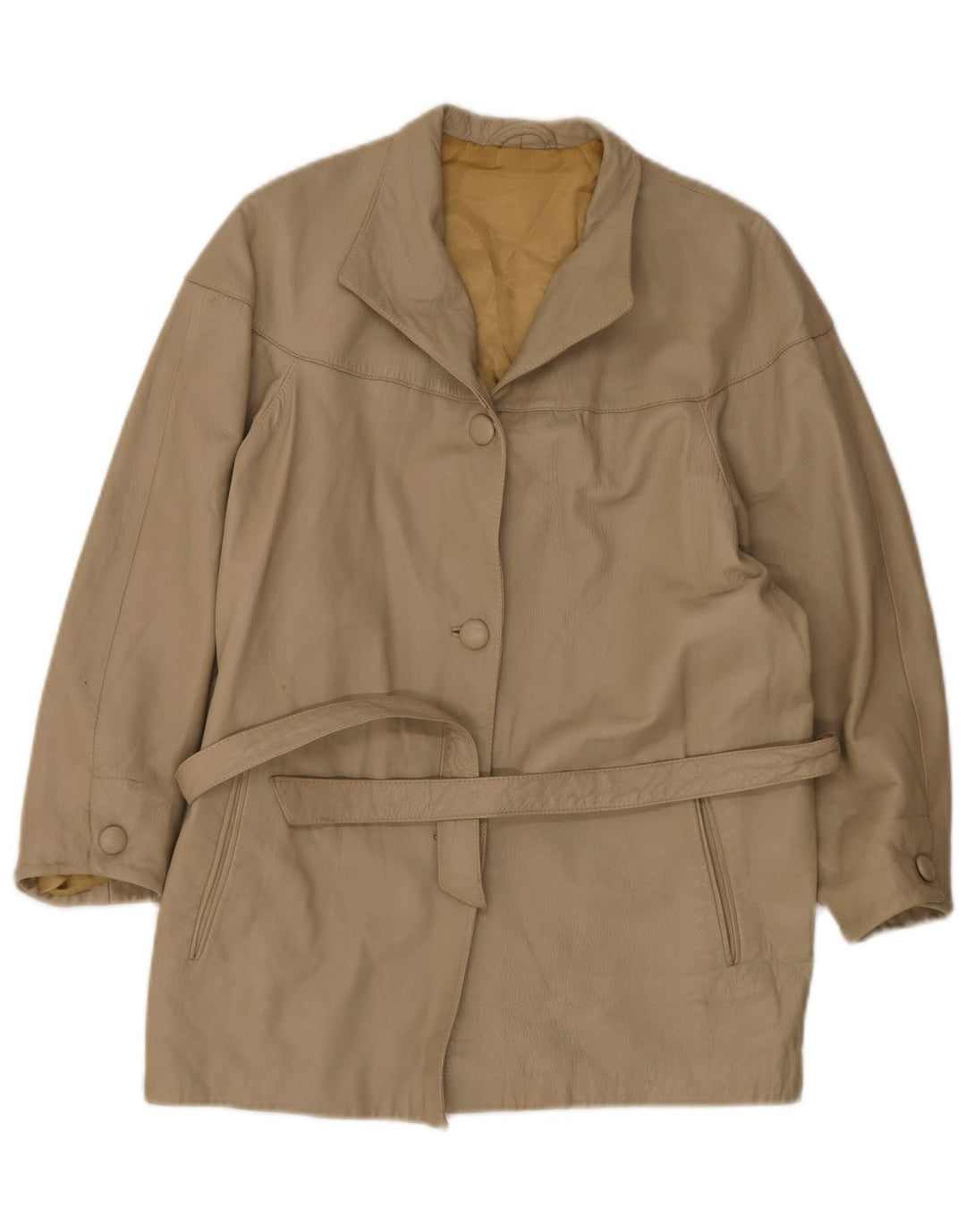 Vintage læderjakke til kvinder EU 40 Medium Beige