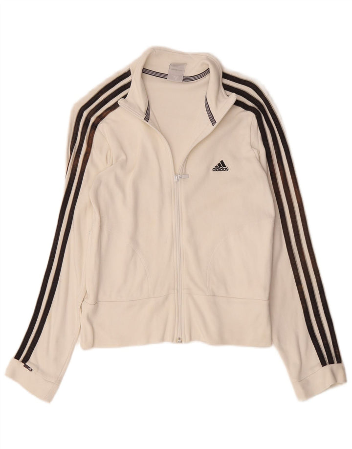 Adidas træningsdragt topjakke til kvinder UK 12 Medium White Bomuld