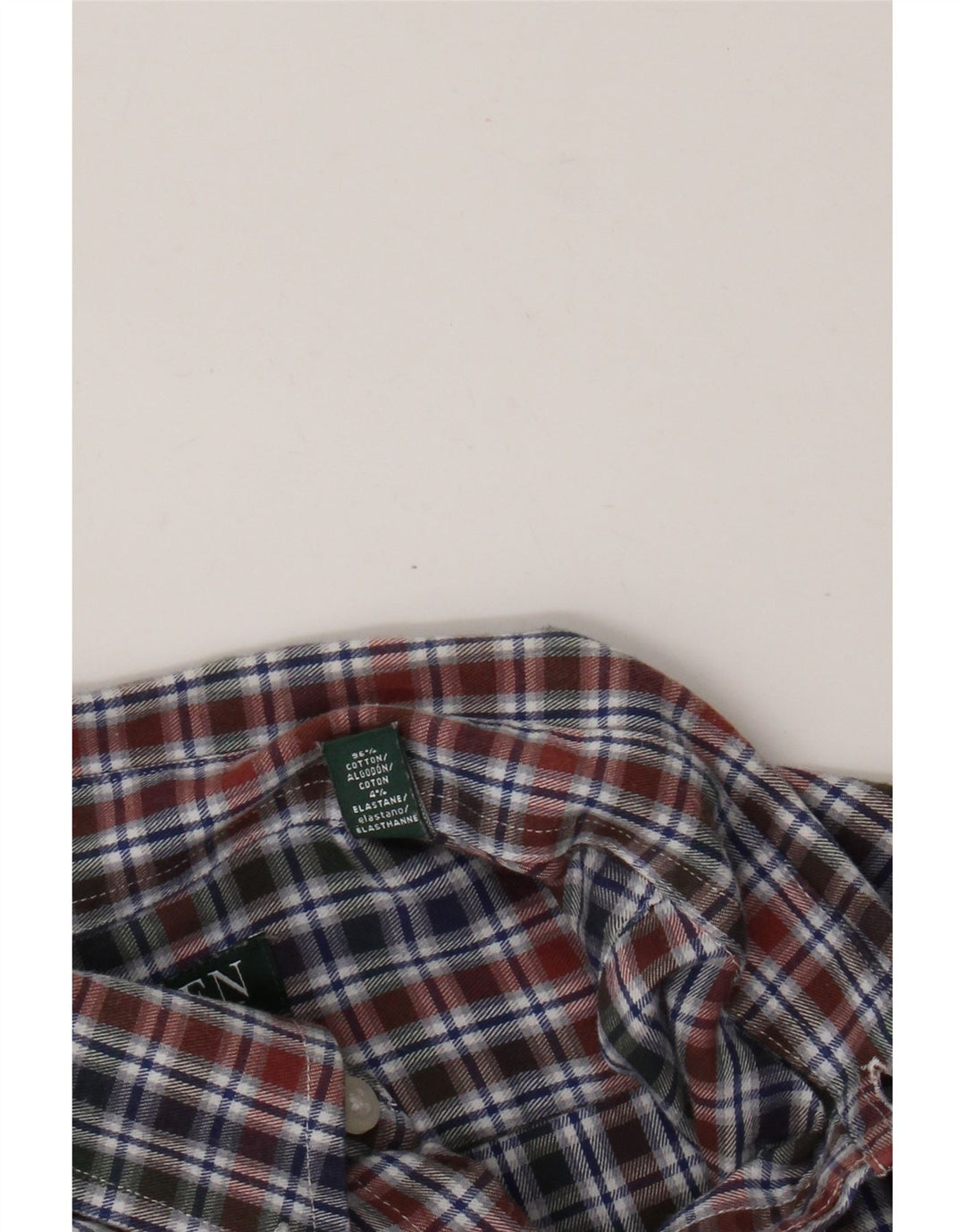 Ralph Lauren Herre Fitted Flanell Shirt Størrelse 40 15,5 Medium Flerfarvet