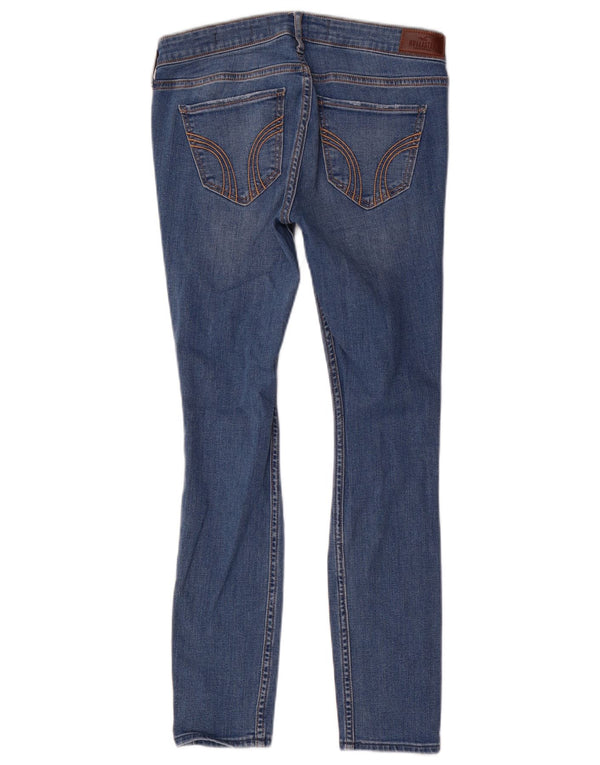 Hollister Dame Crop Lavtalje Crop Skinny Jeans W26 L26 Blå Bomuld