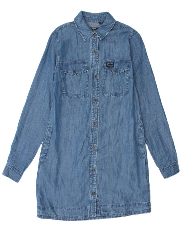 Superdry Dame Denim Kjole UK 6 XS Blå Lyocell