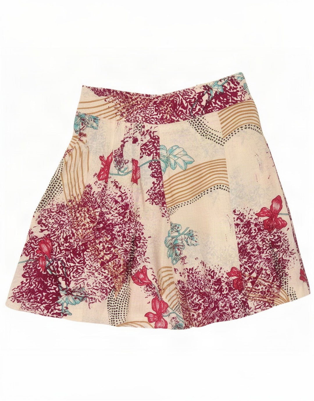 Benetton Dame A-Line nederdel W30 Medium Multicolored Floral