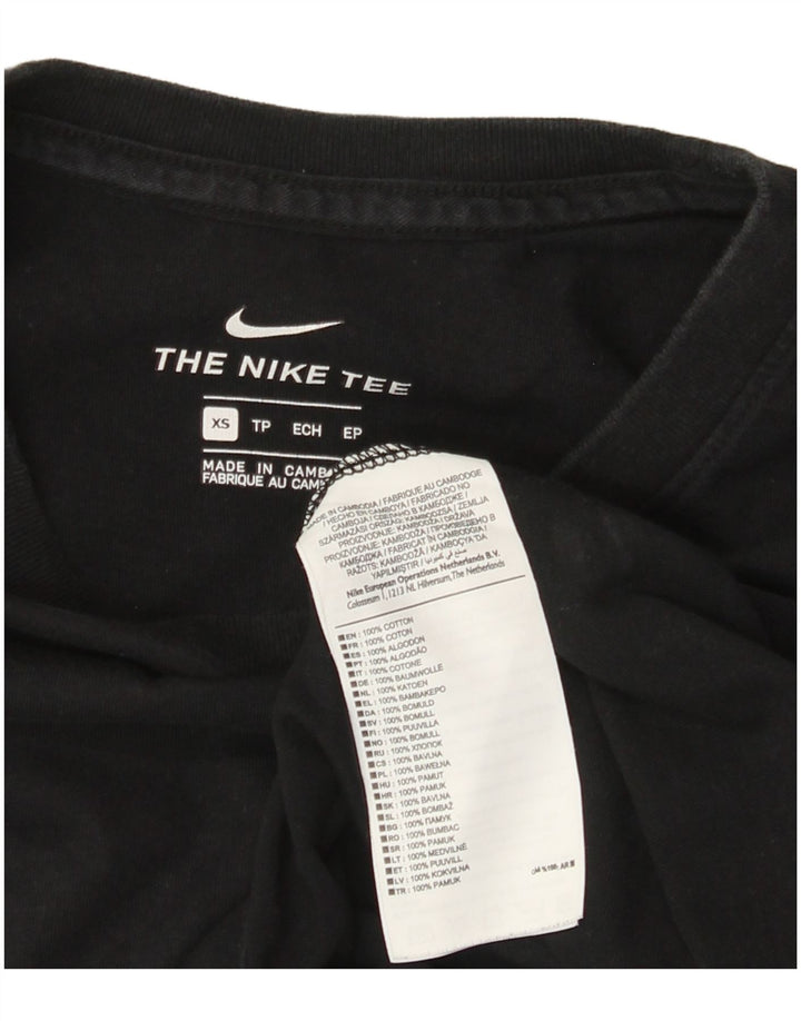 Nike grafisk T-shirt top XS til mænd, sort bomuld