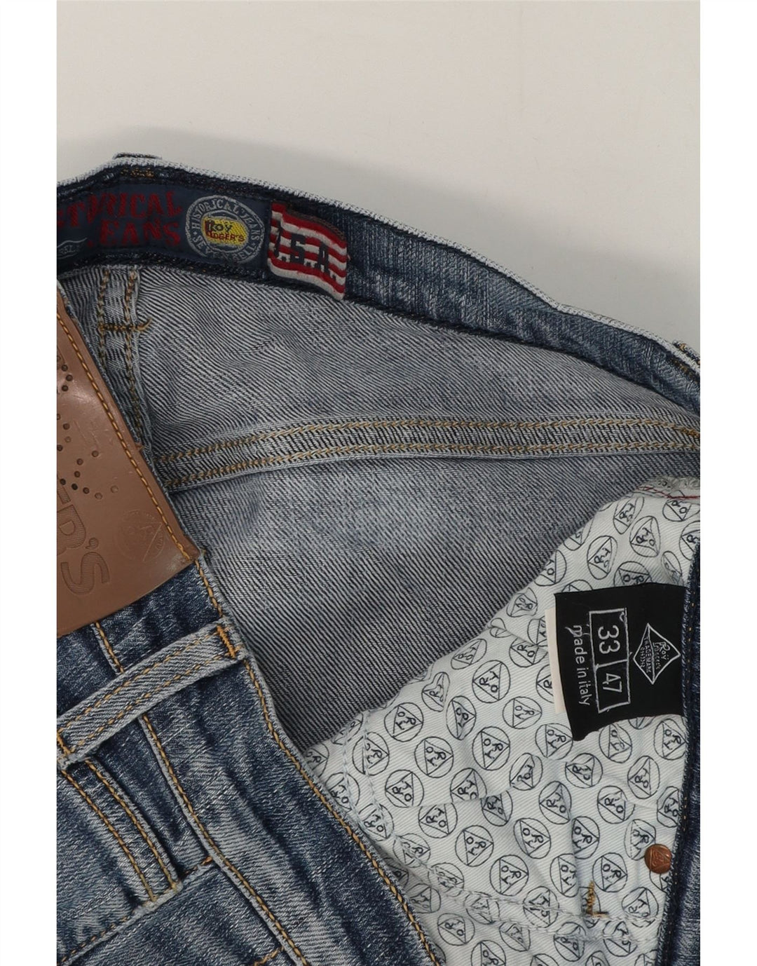 Roy Rogers Slim Jeans til mænd W33 L30 blå bomuld