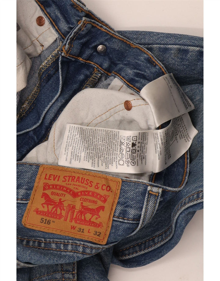 Levi's Herre 516 Straight Jeans W31 L32 Blå Bomuld