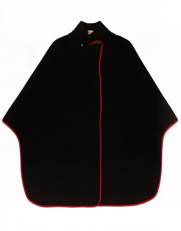 Vintage Dame Capelet Coat UK 14 Large Black Wool