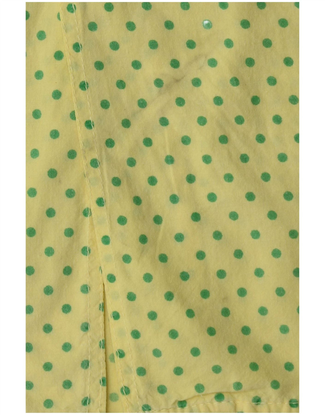 SASCH Kortærmet Herreskjorte Stor Gul Polka Dot Bomuld