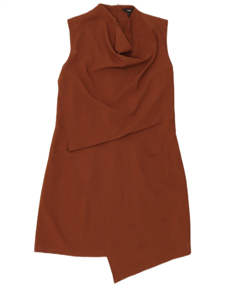 Næste Kvinders Ærmeløs Skede Kjole UK 16 Large Brown Polyester