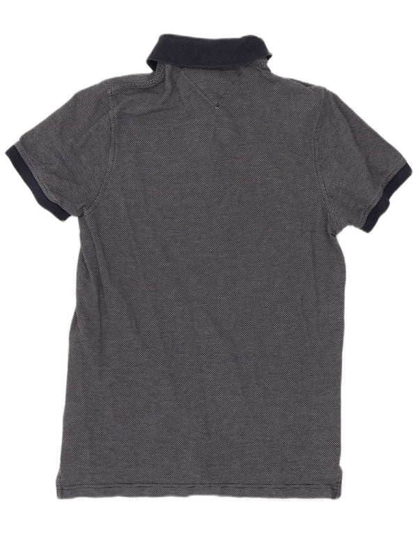 Tommy Hilfiger Herre Slim Fit Polo Shirt XS Marineblå plettet bomuld