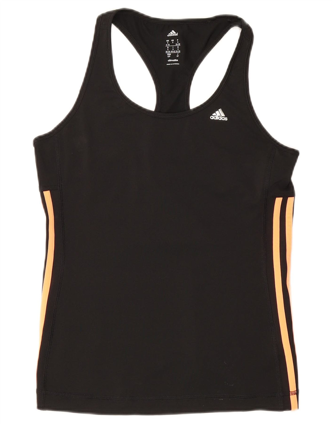Adidas Dame Climalite Vest Top UK 8/10 Small Black Polyester