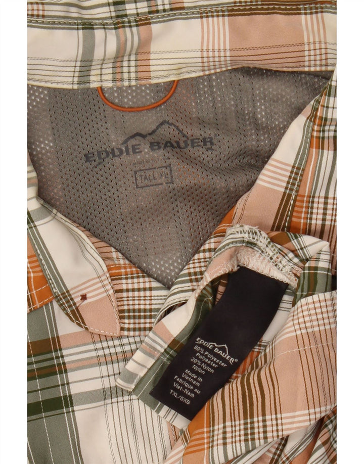 EDDIE BAUER Kortærmet herreskjorte XL Flerfarvet ternet polyester