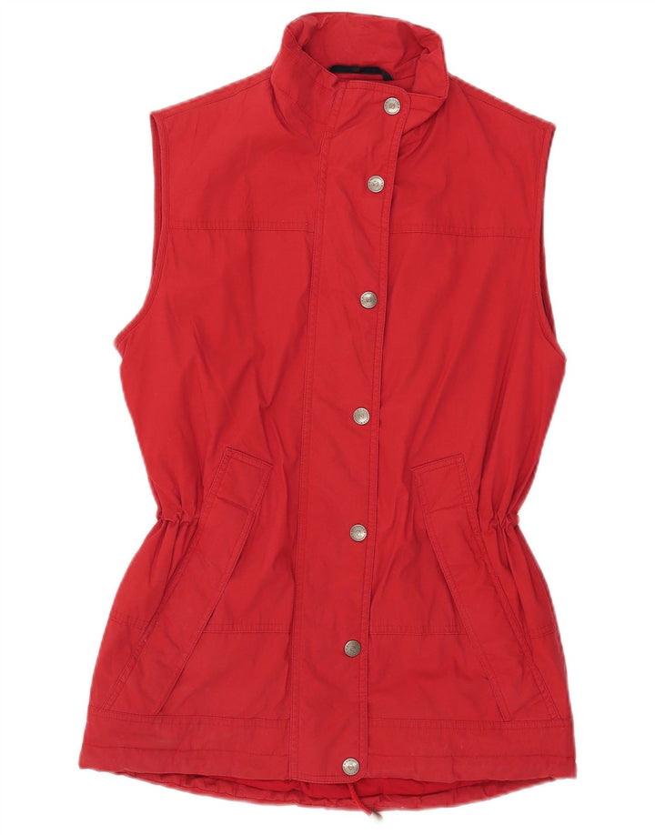 Vintage Dame Gilet UK 10 Lille Rød