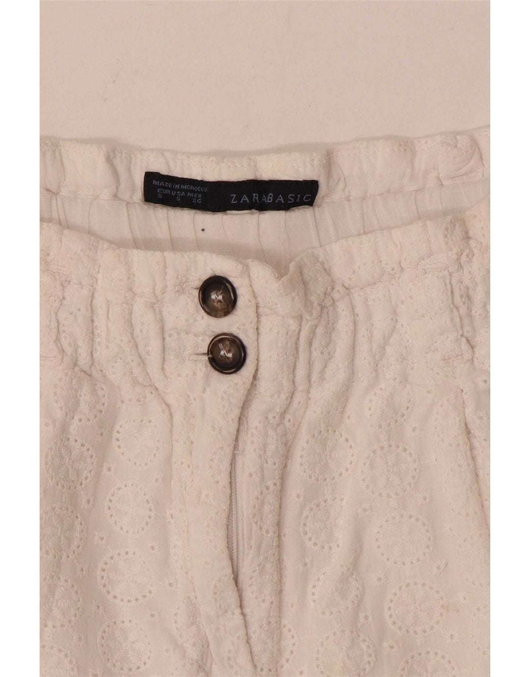 Zara Casual Shorts til kvinder Small W26 Hvid