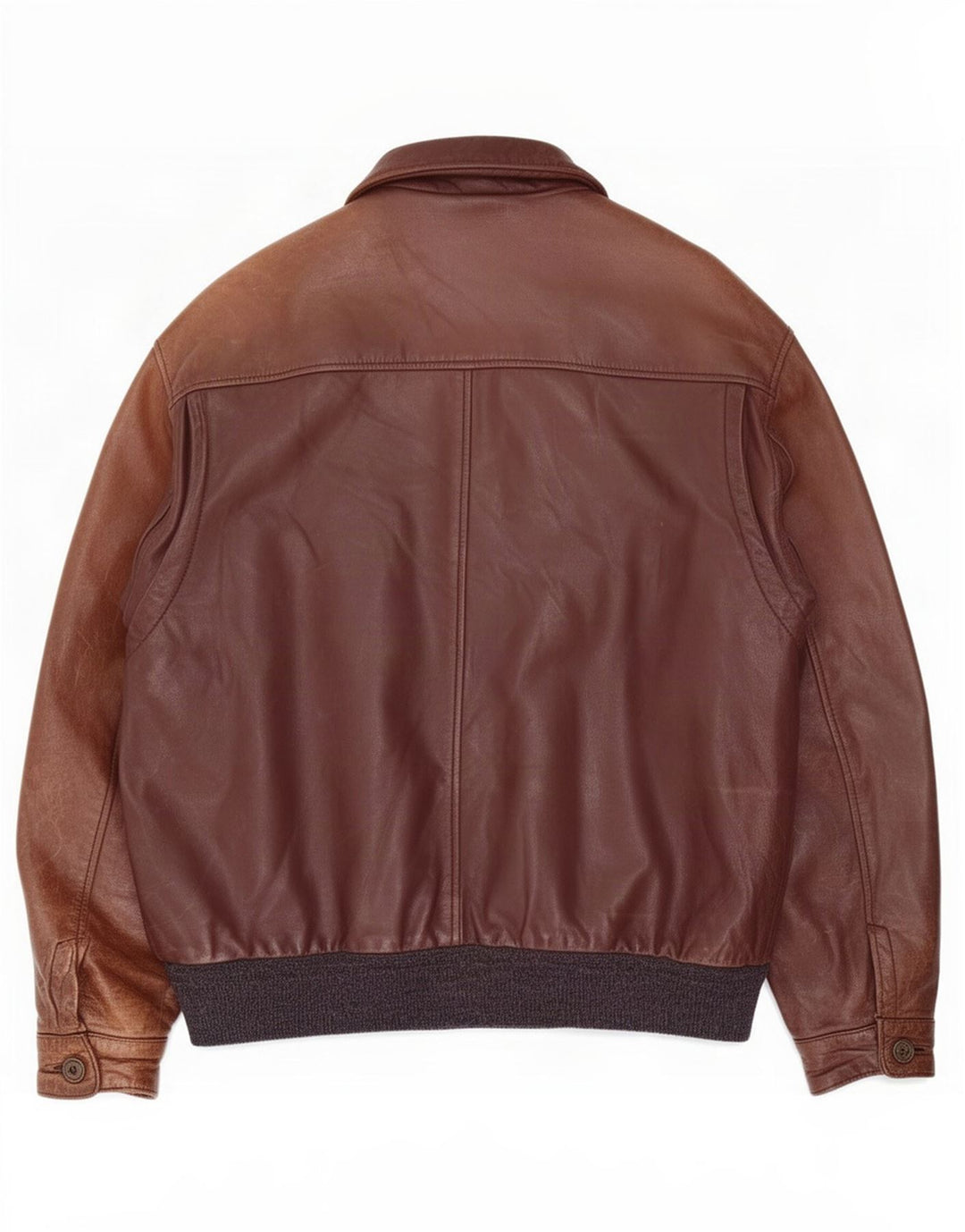 Vintage herre læderjakke UK 40 Large Brown Colourblock