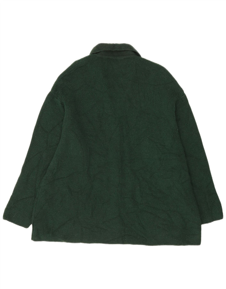 Marks & Spencer Dame Cardigan Sweater UK 22 3XL Grøn Uld