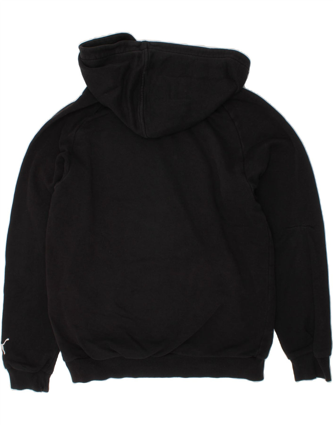 PUMA Boys Graphic Hoodie Jumper 11-12 Years Black Vintage Puma and Second-Hand Puma from Messina Hembry 