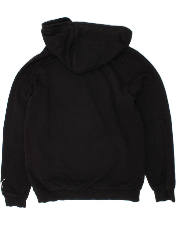 PUMA Boys Graphic Hoodie Jumper 11-12 Years Black Vintage Puma and Second-Hand Puma from Messina Hembry 