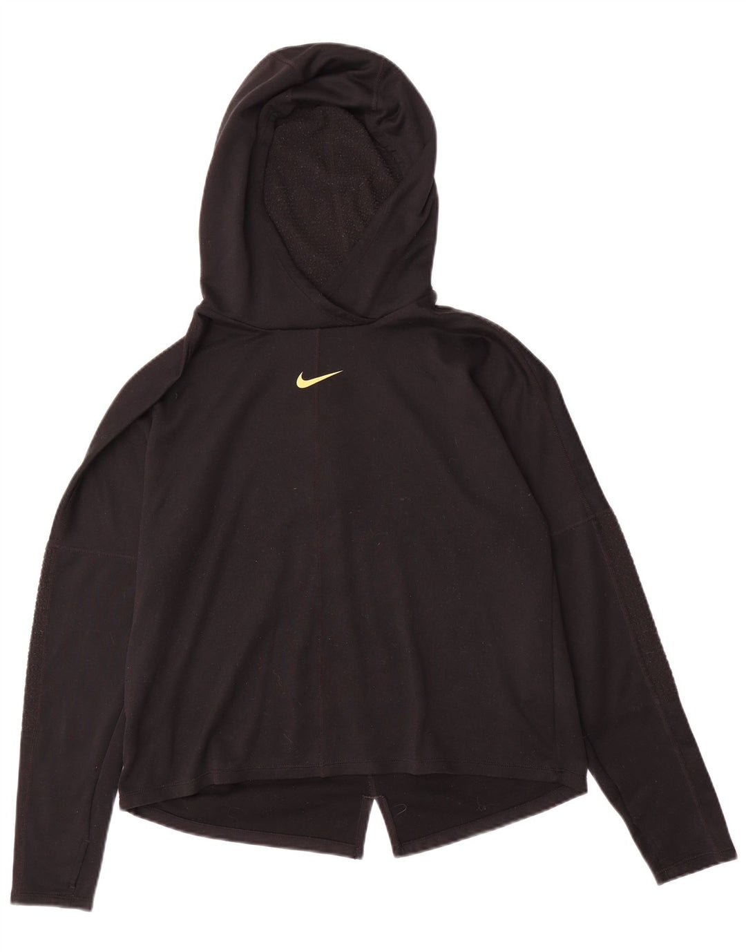 NIKE løbehætte grafisk top Langærmet UK 14 Medium Sort