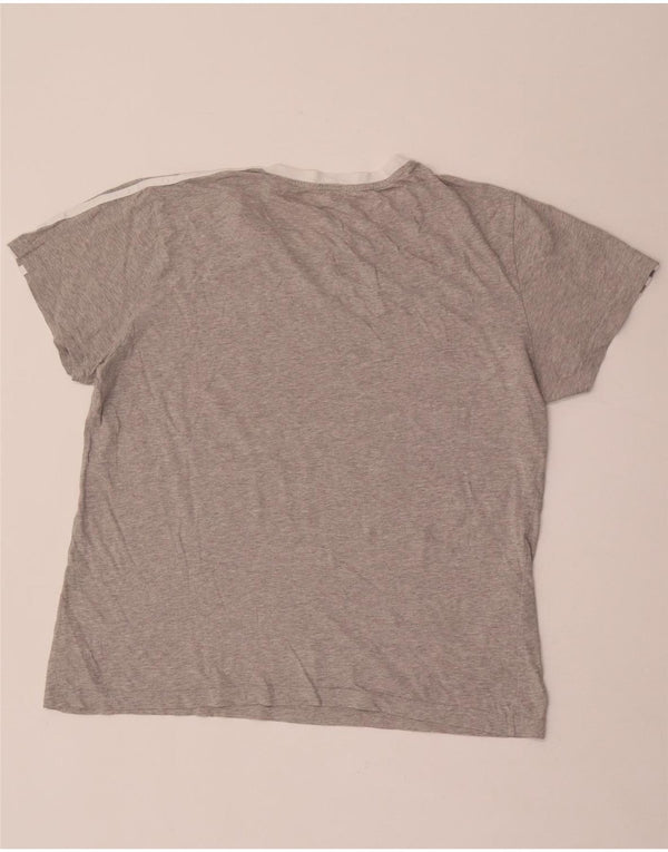 Adidas T-shirt top til kvinder, DK 16/18, stor grå flækket bomuld