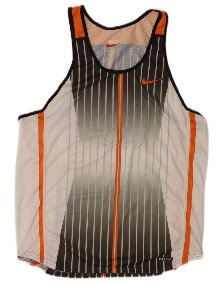 Nike Herre grafisk vest Top Lille hvid stribet polyester