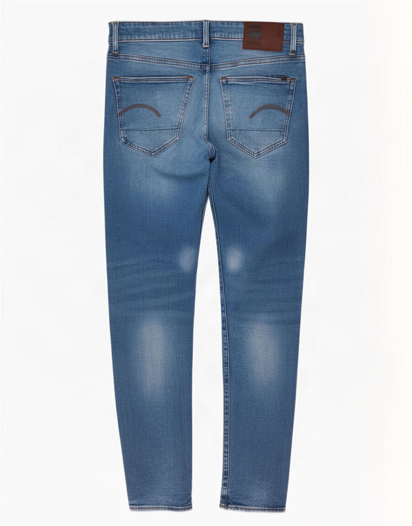 G-Star Mens 3301 Slim Jeans W32 L34 Blue Cotton