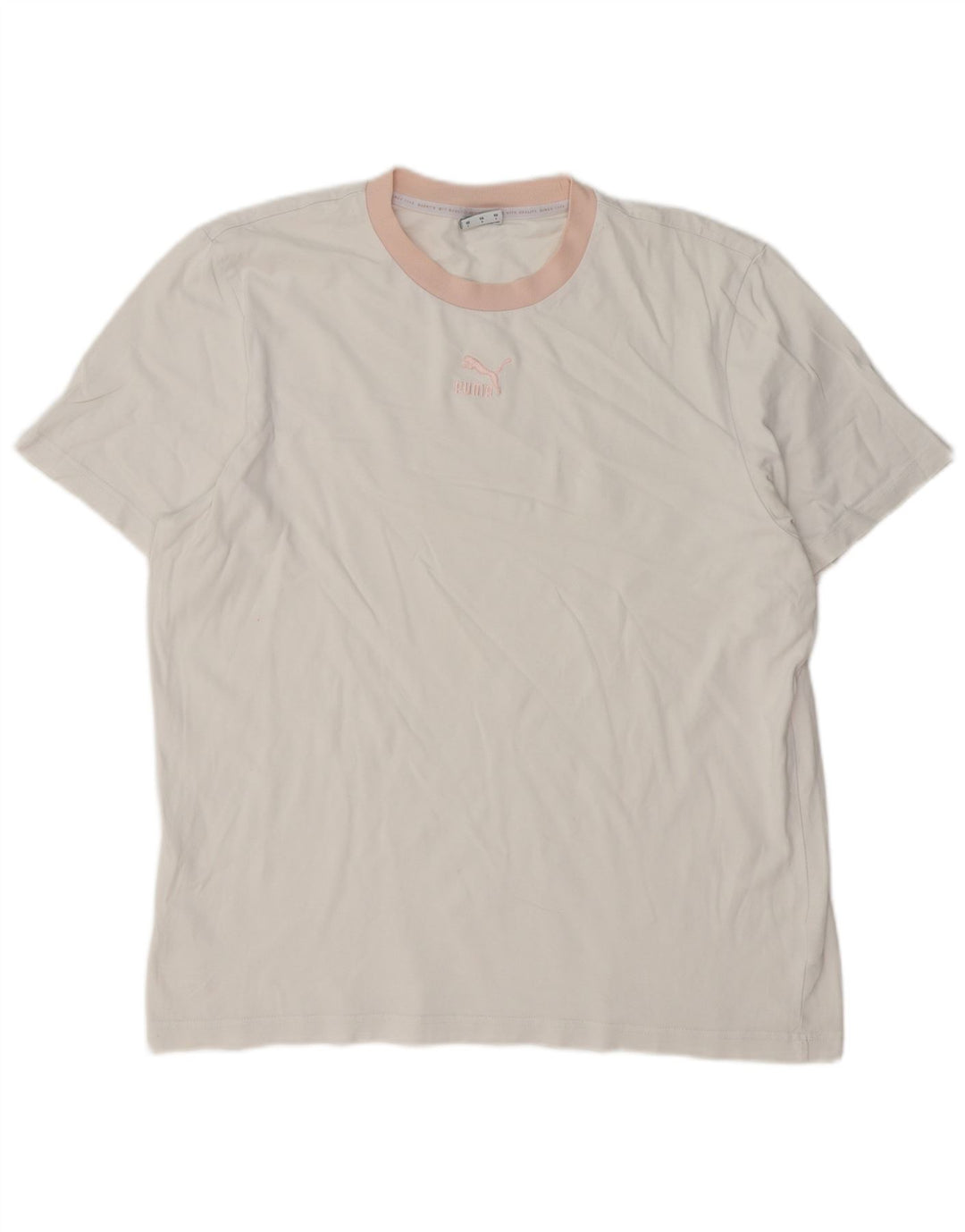 PUMA Herre T-Shirt Top Stor Hvid Bomuld