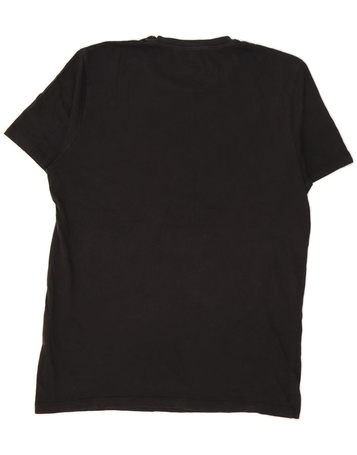 JACK & JONES Mens Regular Fit Graphic T-Shirt Top Large Black Cotton Vintage Jack & Jones and Second-Hand Jack & Jones from Messina Hembry 