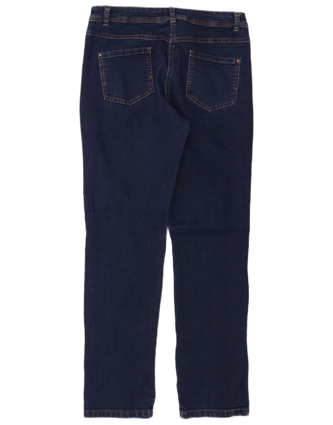 M&Co Dame Slim Jeans UK 12 Medium W34 L30 Marineblå Bomuld