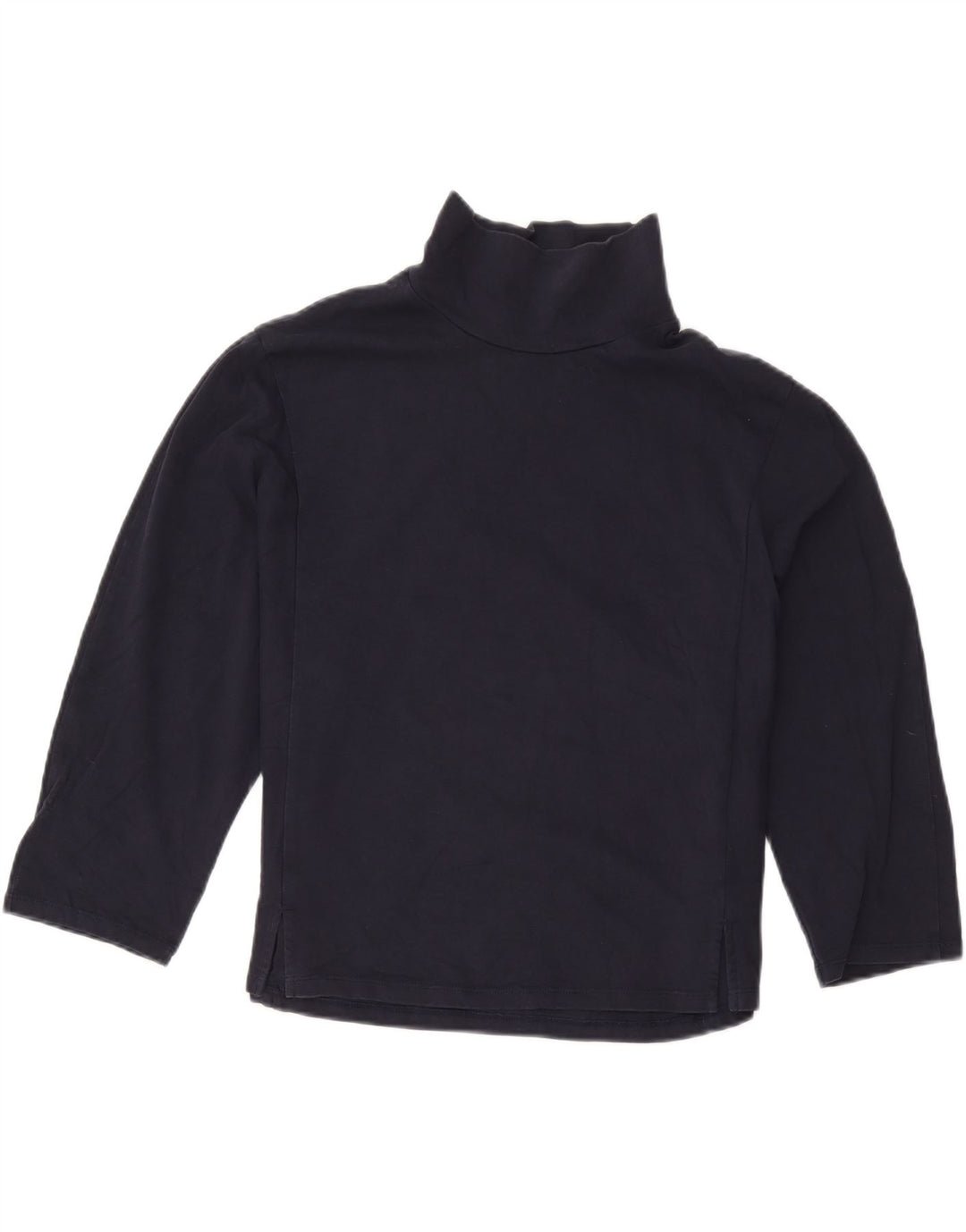 Marks & Spencer dametop 3/4 ærmer UK 12 Medium marineblå bomuld