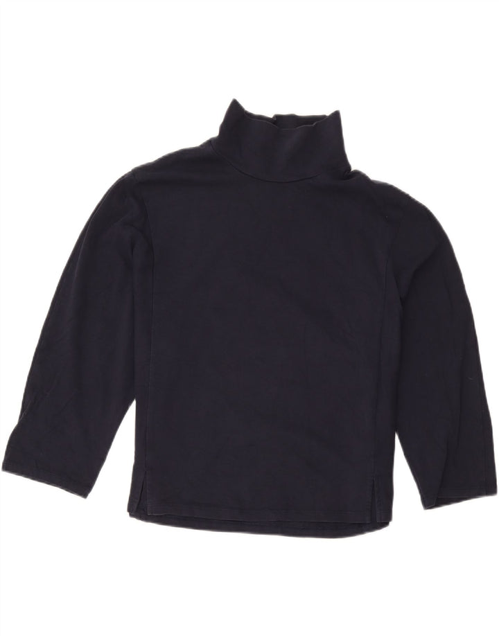 Marks & Spencer dametop 3/4 ærmer UK 12 Medium marineblå bomuld