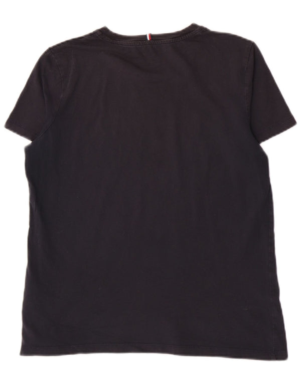 Tommy Hilfiger Dame Grafisk T-Shirt Top UK 10 Small Navy Blue Bomuld
